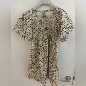 FLORAL COTTON MINI DRESS